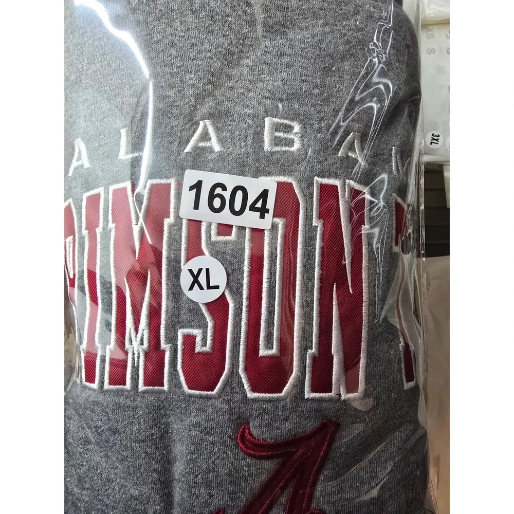 Colosseum‎ Alabama Crimson Tide Mens XL Hoodie Gray Crimson Red Embroidered Logo